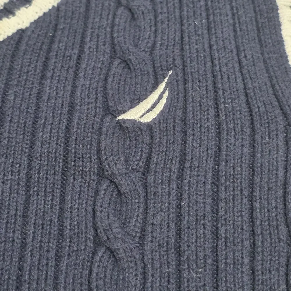 Nautica Sweater Vest Navy Blue & White Toddler Size Small/5